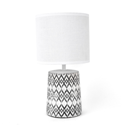 Hestia Etched Base Table Lamp - 23cm