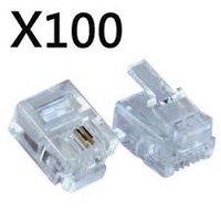 RJ11 Telephone Connectors 100pck