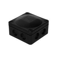 JUNCTION BOX 8 x 20mm knockouts BLACK