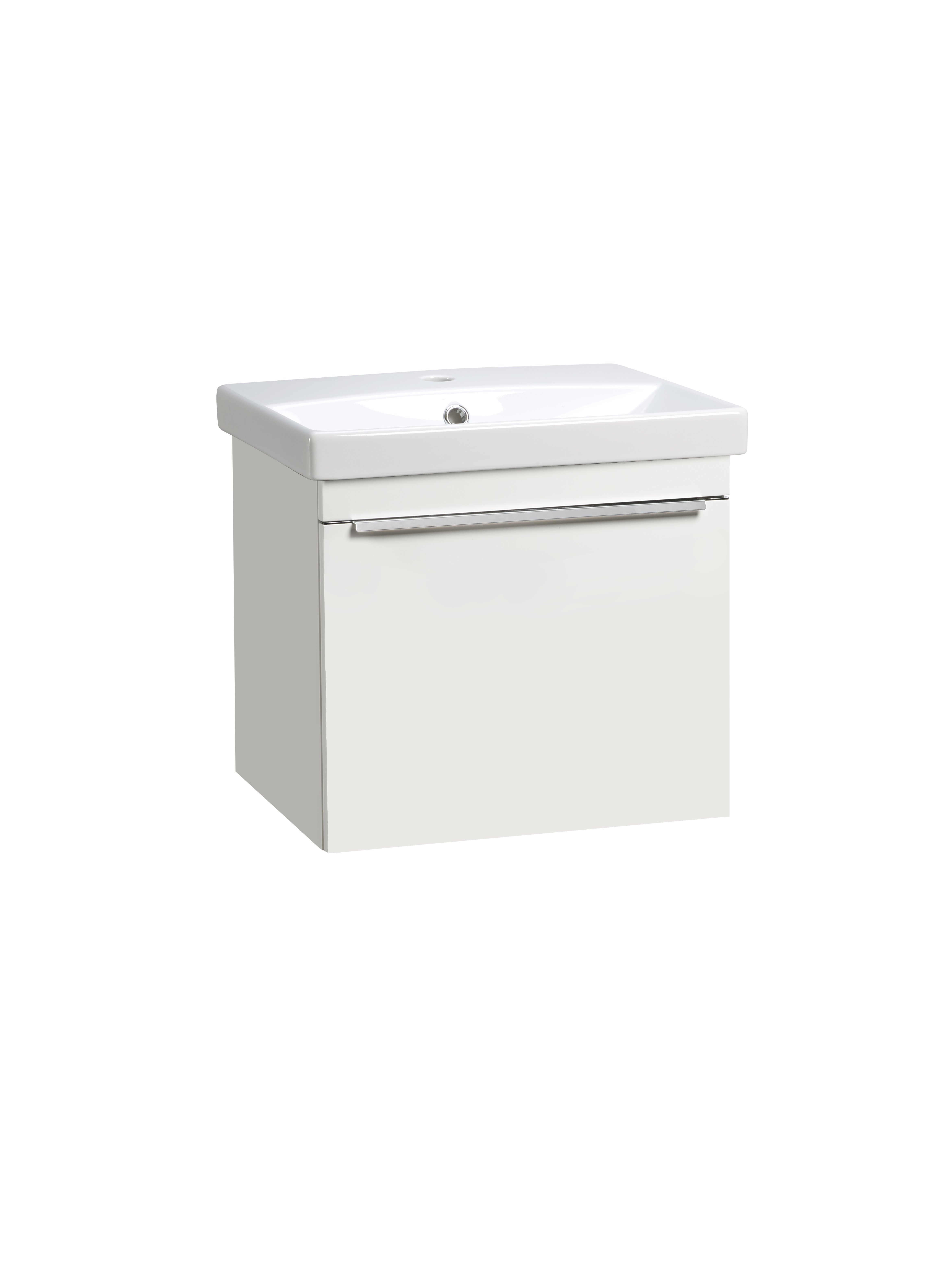 Tucker French Andros 500mm Wall Mounted Single Drawer Basin Unit White