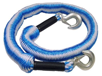 Faithfull Tow Rope Expanding 4M Metal Hooks 3 Ton