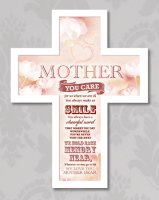 Wood Message Cross 10 3/4 inch/Mother   (12608)