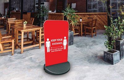 Keep your distance Pavement sign ECO FLEX