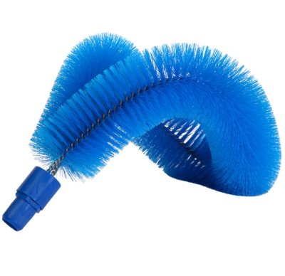 Pipe Brush (for threaded handle) - curved, flexible, ø100mm