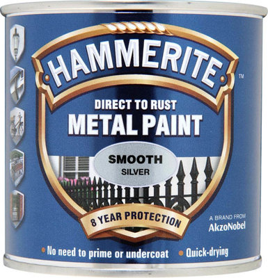 Hammerite Metal Paint Smooth Silver 250ml 5084894