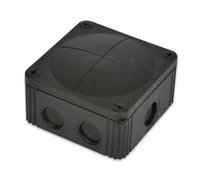 Junction Box 85x85x46 with connector Black