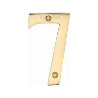 C1560-7-SB - Heritage Brass Numeral 7 Face Fix 76mm (3") Satin Brass Finish