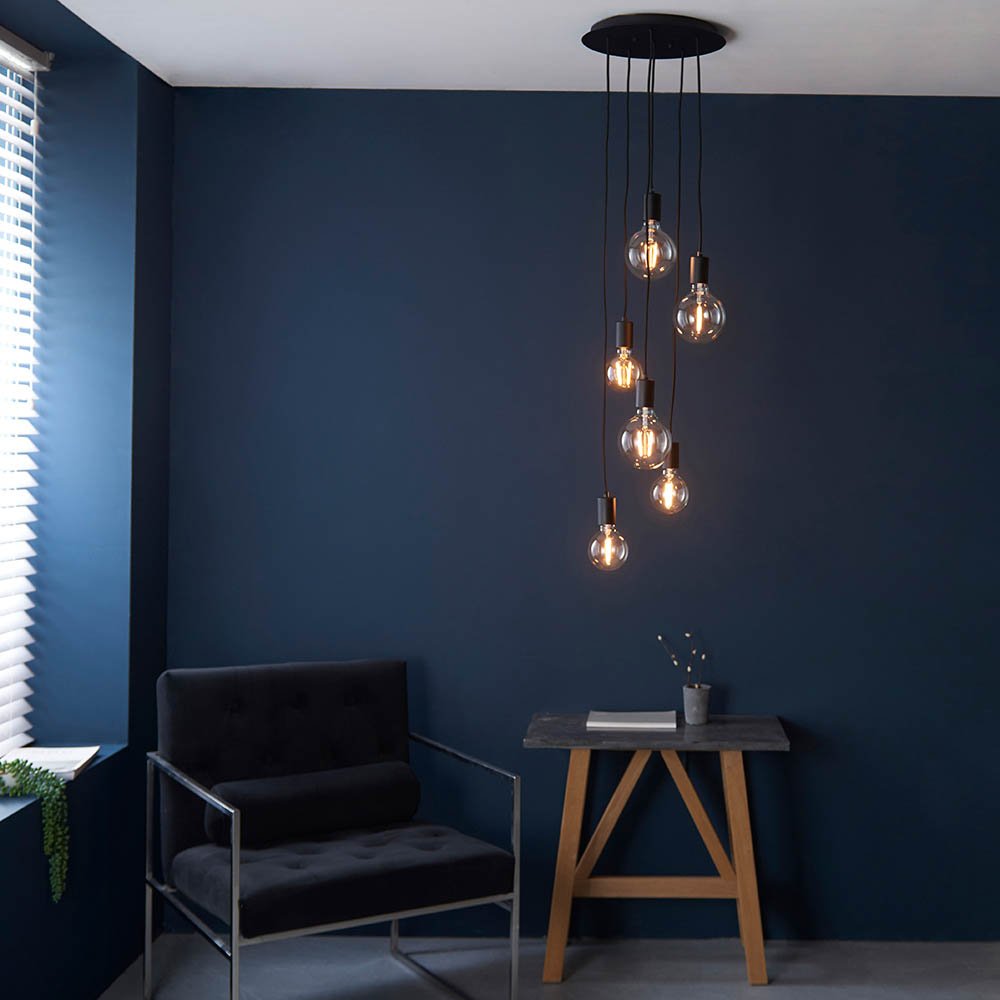 Endon Endon Studio 6 Light Pendant Matt Black