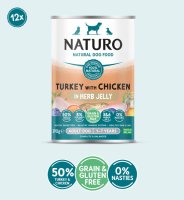 Naturo Adult Dog Can Turkey & Chicken in Herb Jelly 390g x 12