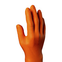 Aurelia Ignite Textured Heavy-Duty Orange Nitrile Gloves (100 per pack)