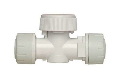 Polypipe Polyplumb 15MMX15MM Shut-OFF Valve White