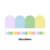 Scalloped Trimmer - "Harmoni" Pastel Rainbow Blocks (12m)