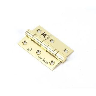 49572 - Polished Brass 3 Inch Ball Bearing Butt Hinge (Pair) SS