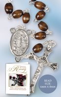 Single Decade Wood Rosary/Brown   (62725)