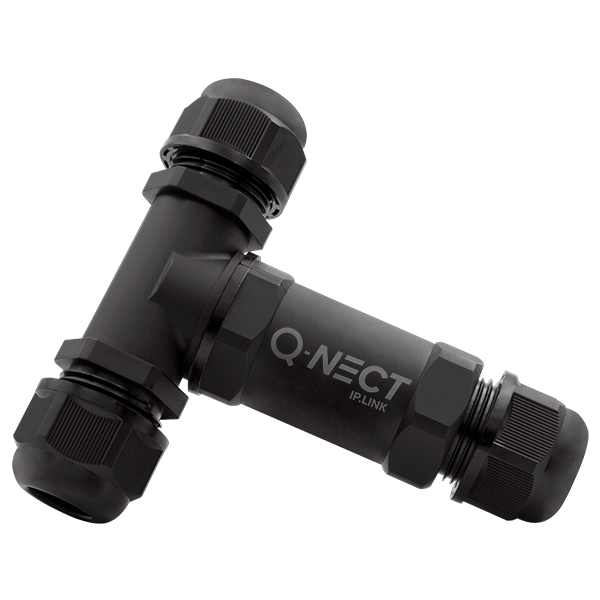 Unicrimp 5 Pole 3 Way IP68 T- Connector QOE3053BLK