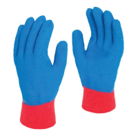 Polyco Blue Grip Glove, Crinkle Latex Coating
