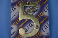 Number 5 Brass Numeral