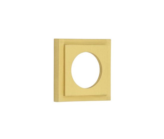 BUR152SB - 52X52mm SB Stepped Square Outer Rose For Levers And T&R