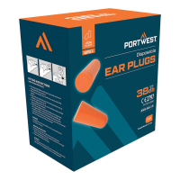 Portwest Ear Plugs Dispenser Refill Pack, Orange, 500 Pairs/Case