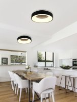 Trio Girona Matt Black Ceiling Light 45CM