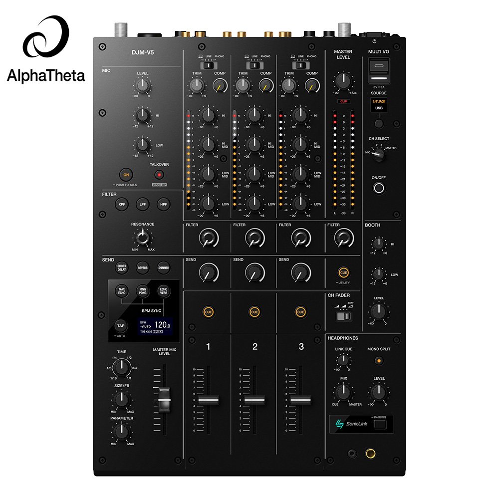 Pioneer DJ DJM-V5 3 Channel Professional DJ Mixer