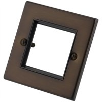 Dark Bronze 1 Gang 2 Module Euro Plate 6062-321