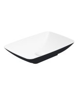 SKAL RECTANGLE WASH BASIN 600X400 WHITE - BLACK & WASTE