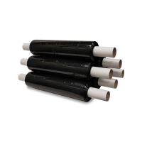 Black Pallet Wrap with Extended Core, 400mm x 1.5kg x 23mu