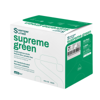 Sempermed Supreme Latex PF Gloves, Green, 50/Inner Box