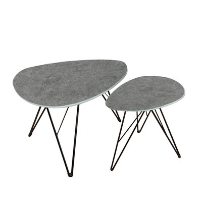 Otto Lamp Table Triangle - Grey Concrete Dark