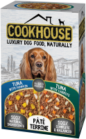 COOKHOUSE Luxury Dog Pouch Terrines Tuna & Carrot / Tuna & Pumpkin 100g 6pk x 6