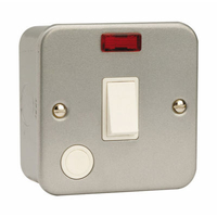 Click 20A DP Switch c/w Neon Metalclad