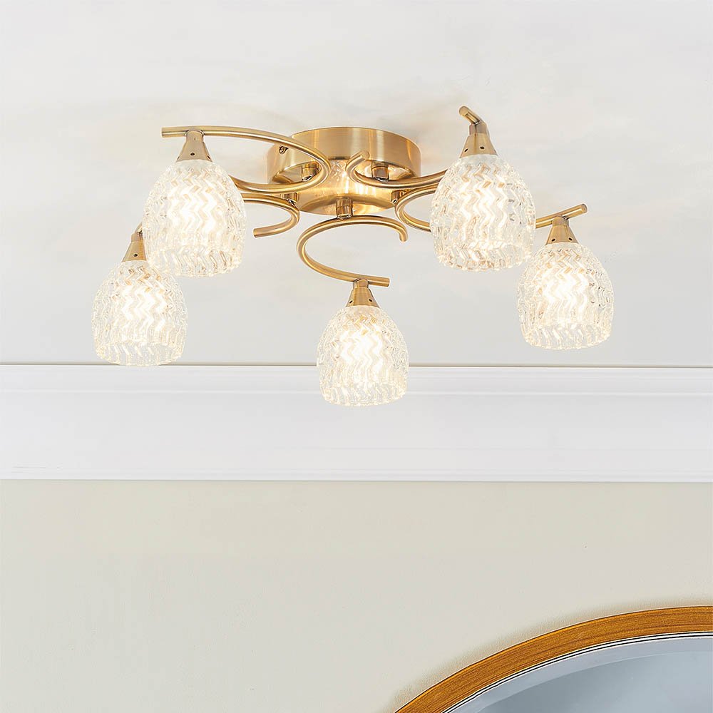 Endon Endon Boyer 5lt Semi Flush Ceiling Light