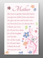Glass Plaque - Mother   (32409)