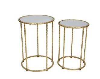Ottowa Set of 2 Round Side Tables 40.5x59cm and 35.5x54cm