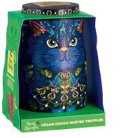 Midnight Prince cat tin of Cocoa Nibs Nights cocoa truffles - 6x135g
