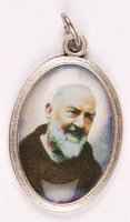 Medal - Oxidised/Saint Pio Picture   (1525/PIO)