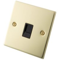Polished Brass 1 Gang CAT6 RJ45 Socket 6052-308