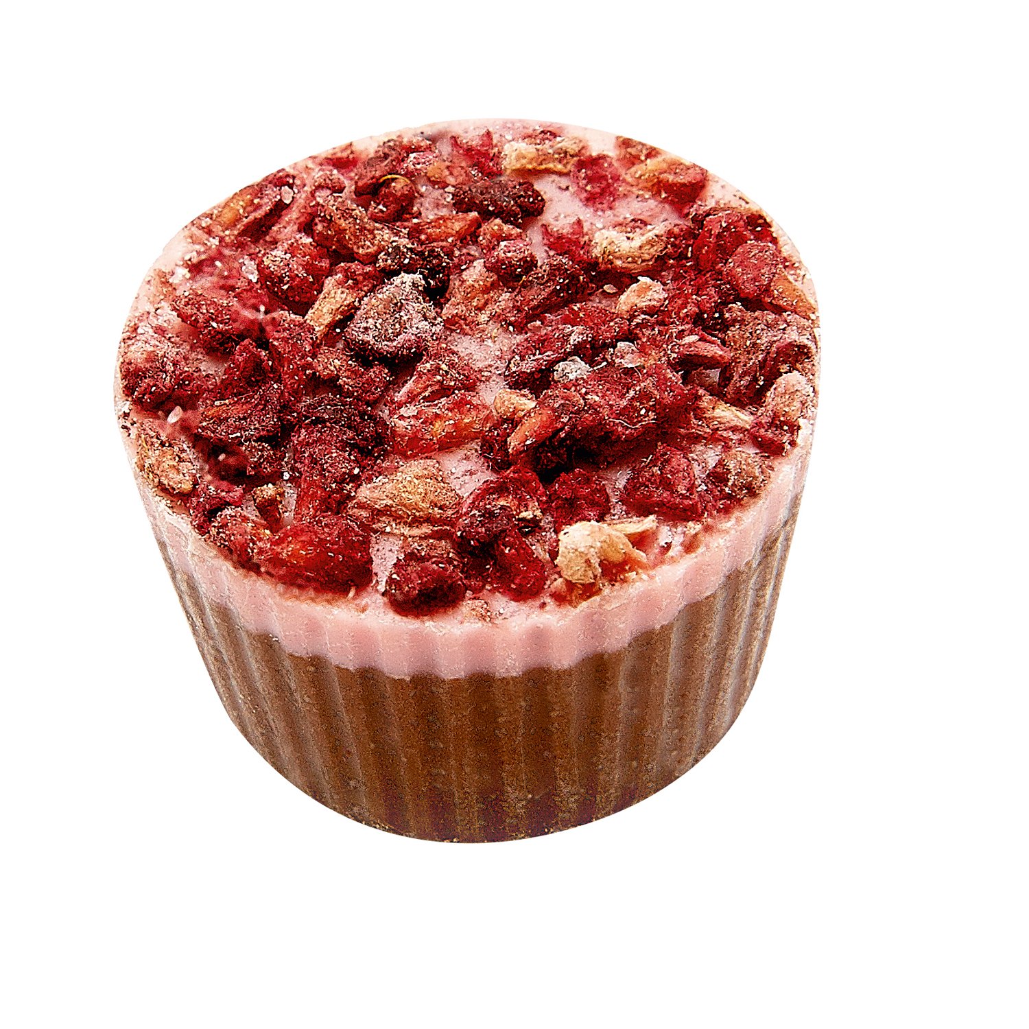Lessiters - Raspberry Cup - white choc cup with freeze dried raspberry 12g approx 2.5kg x 216pcs