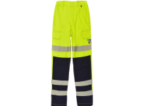 [382.9] Hi-Vis Silicon ARC FR AST Trousers Yellow Navy