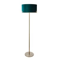 HAYFIELD FLOOR LAMP VELVET GREEN AND ANTIQUE BRASS