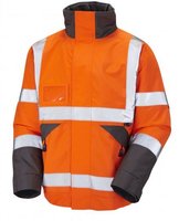 LEO Bickington Hi-Vis Bomber Jacket Orange