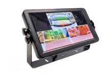 SmartEye Detect AI camera mounted in a warehouse monitoring pedestrian walkway