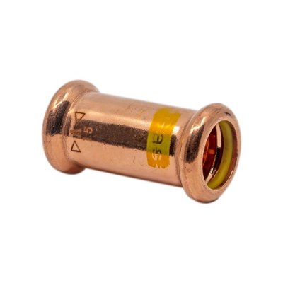 Pressfit 15mm Straight Coupler Gas