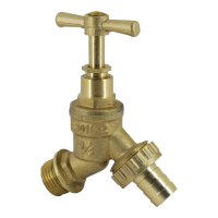 H&B 1/2" BRASS HOSE UNION BIB TAP