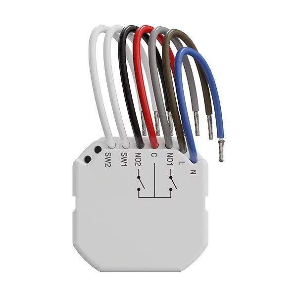 Front view SATEL ASW 210 wireless two channel in wall controller  