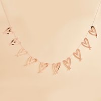 Rose Gold Heart Garland 2m