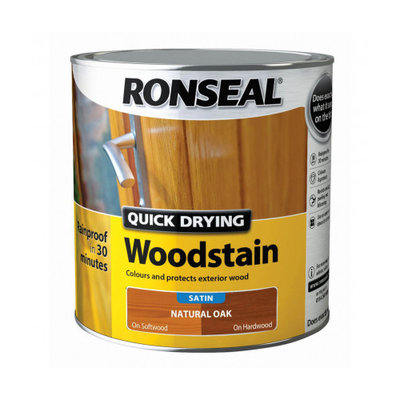 Ronseal Quick Dry Woodstain - Natural Oak 2.5L
