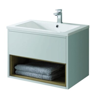Lucca 60cm Wall Hung Vanity Unit - Dove Grey
