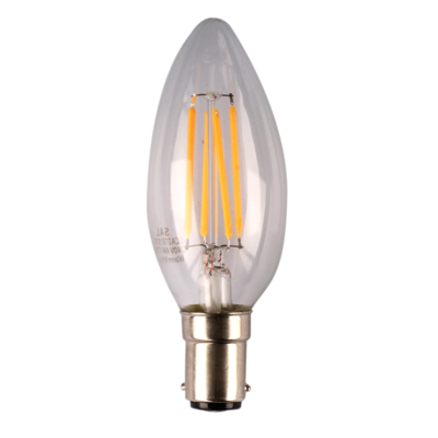 4W LED Candle Dimmable Lamp with Small Bayonet Cap Base 2700k
